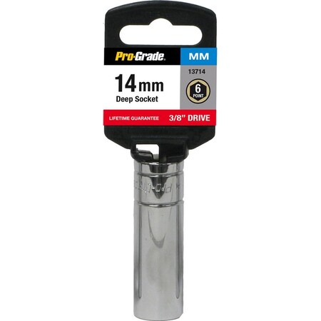 Pro-Grade Tools 3/8" Dr. 6 Pt. Deep 14Mm Socket 13714